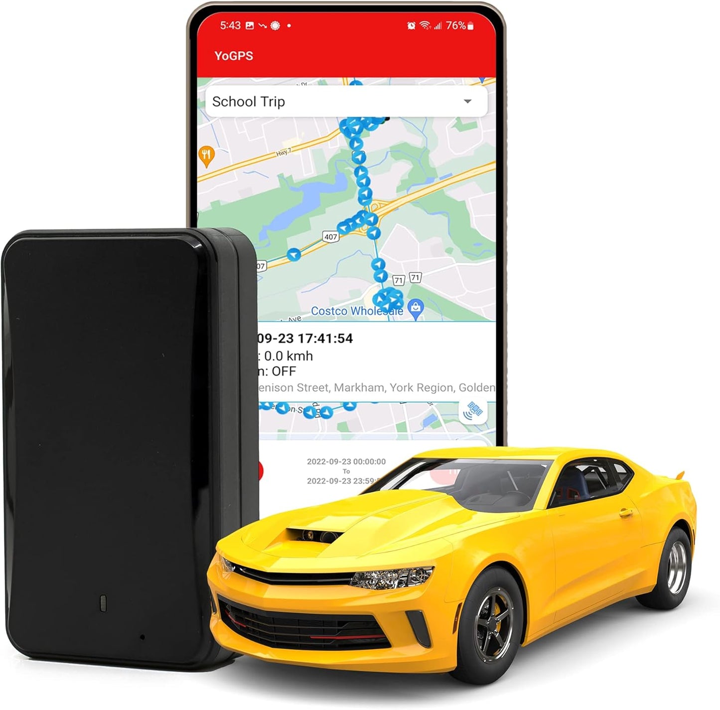 YoGPS Eco GPS Trackers | Wireless and Portable | Discrete 4G Tracking Device | Built-in Magnet | No Install Needed | Long Rechargeable Battery | SIM Included
