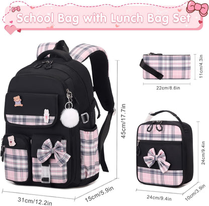 ACESAK Girls Backpack - 3PCS Backpack for Girls Cute School Backpacks for Girls Kindergarten