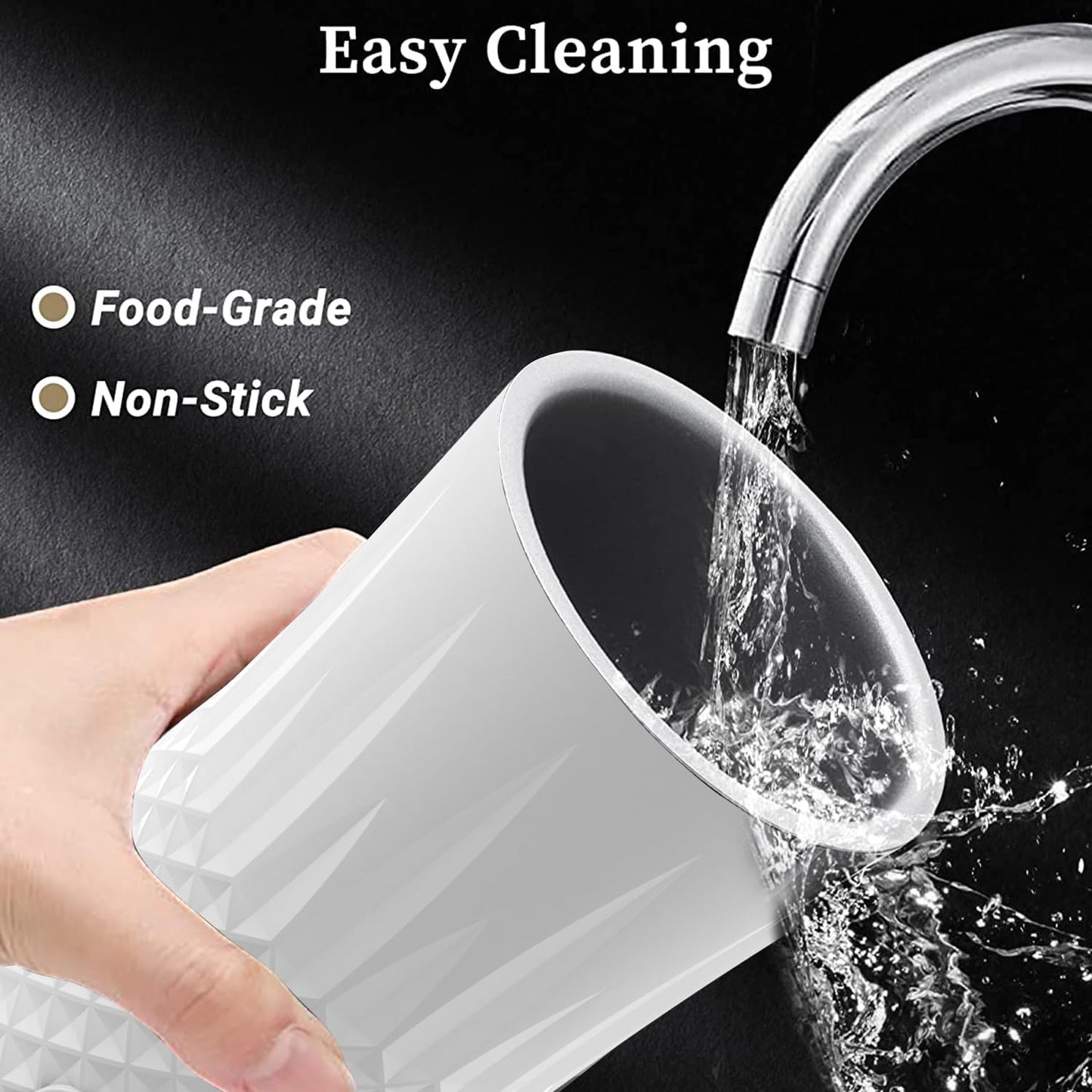Milk Frother Electric,Syslux 4 IN 1 Automatic Warm and Cold Milk Foamer,Quiet Operation,Effortless Foam,Unique Diamond Design,Temperature Control,for Coffee Latte, Cappuccino,Macchiato,Chocolate