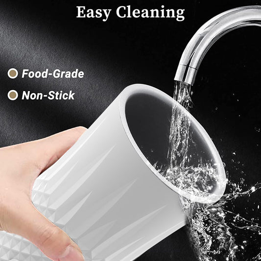 Milk Frother Electric,Syslux 4 IN 1 Automatic Warm and Cold Milk Foamer,Quiet Operation,Effortless Foam,Unique Diamond Design,Temperature Control,for Coffee Latte, Cappuccino,Macchiato,Chocolate - PuriLite