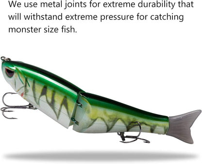 Bassdash SwimShad Glide Baits Jointed Swimbait Bass Pike Salmon Trout Muskie Fishing Lure
