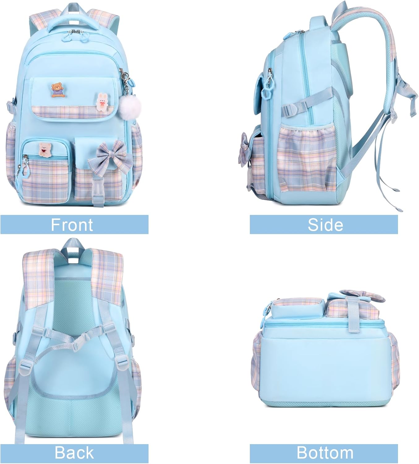 ACESAK Girls Backpack - 3PCS Backpack for Girls Cute School Backpacks for Girls Kindergarten