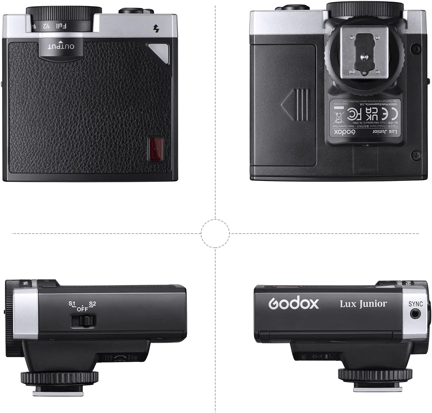 Godox Lux Junior Retro Camera Flash Speedlight GN12 6000K Color Temperature 28mm Focal Length Replacement Compatible for Canon Nikon Sony Fuji Olympus Cameras