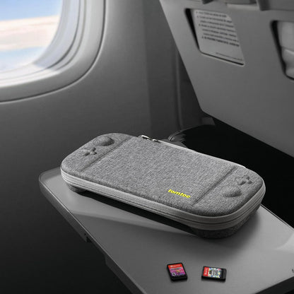 tomtoc Slim Carrying Case for Nintendo Switch 2 Model 2025, Odorless Felt Protective Hard Shell with 12 Game Card Slots, Portable Travel Storage Case with Original Patent and Military Grade Protection