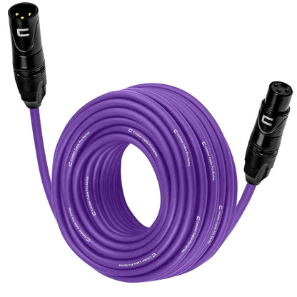 Balanced XLR Cable Male to Female - 6 Feet Pink - Pro 3-Pin Microphone Connector for Powered Speakers, Audio Interface or Mixer for Live Performance & Recording