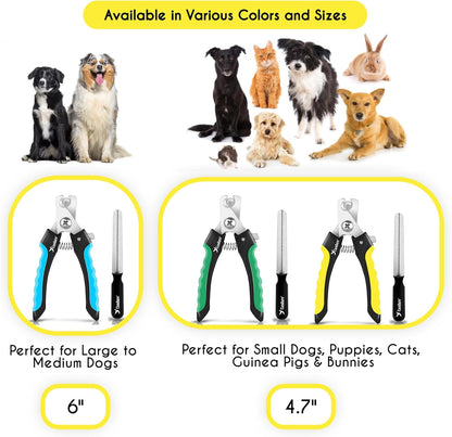 Candure Cat Nail Clippers Stainless Steel Cat Claw Trimmers for Rabbits,Guinea Pigs, Birds, Puppies, Kittens and Small Animals- Pet Nail Clippers for Professional and Home Use (Black)