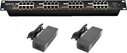 Purilite Select 8-Port Gigabit PoE Injector with 48V Power Supply – 60W Total Output for IP Phones, Cameras & Access Points
