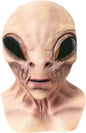 Alien Mask, Scary Latex UFO Head Mask, Realistic Alien Face Masks for Halloween Carnival Party Props - Light Brown