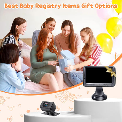 Rohent Baby Car Camera HD 1080P - Rear-Facing Infant Monitor with Night Vision Car Camera for Baby 150° Wide-Angle Lens Anti-Glare Screen Easy Install 360° Adjustable Display