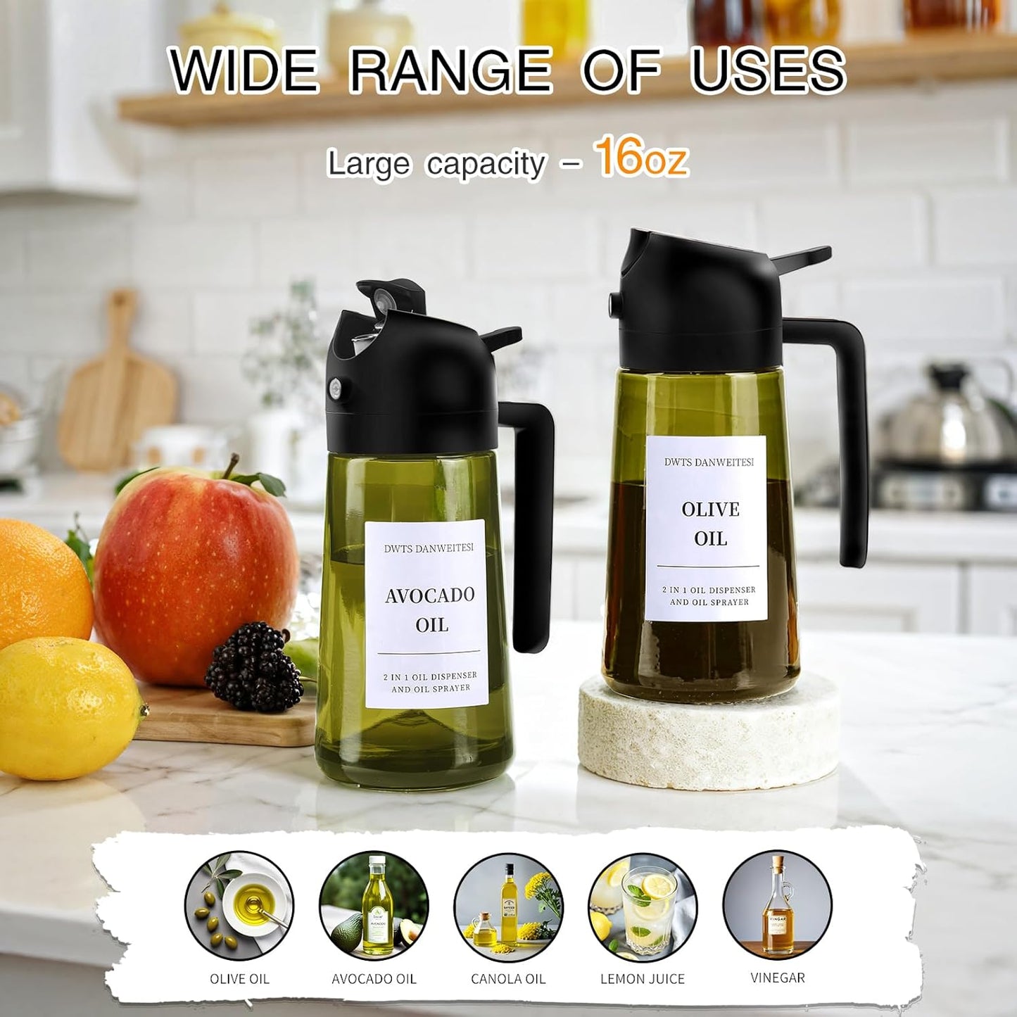 Purilite Select 2-in-1 Glass Oil Dispenser