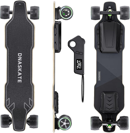 V4 Electric Skateboard with Remote,28MPH Top Speed, 22 Miles Range,2X500W Hub-Motor, Electric Longboard for Adults & Teens Beginners