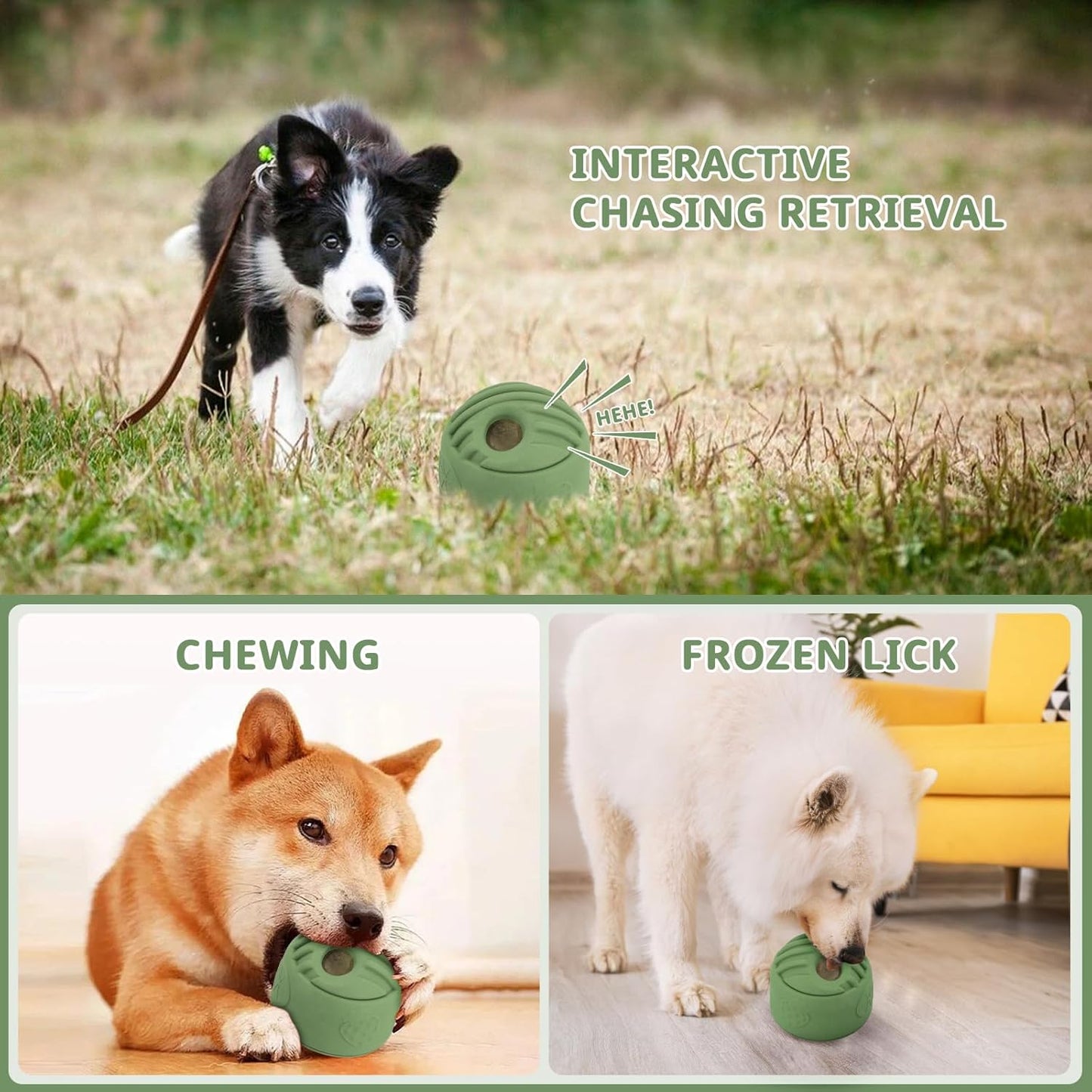 Atdoall Interactive Dog Puzzle Toy, Treat Dispensing Dog Enrichment Toy, Large Chew Toy - Puppy Boredom Relief, Dogs Treat Balls, Sturdy Frozen Treat Toy for Medium and Large Dogs