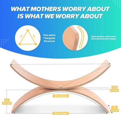 WELIN Balance Board Kids, 35 Inch Wooden Wobble Board for Toddlers & Adults
