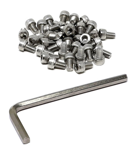 iexcell 25 Pcs M6 x 20mm Thread Pitch 1 mm Stainless Steel 304 Hex Socket Head Cap Screws Bolts Kit