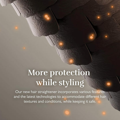 Silk'n 2-in-1 Flat Iron Hair Straightener and Curler - Ionic & Infrared Technology - Floating Titanium Plates and LED Display - For All Hair Types - SilkyStraight - Gold