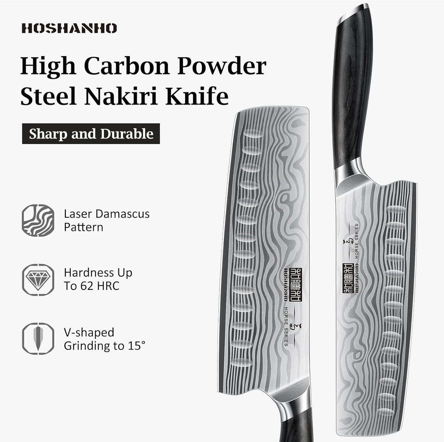 HOSHANHO Fillet Knife 7 Inch, Razor Sharp Boning Knife for Meat Poultry Chicken Cutting, Japanese High Carbon Powder Steel Fish Knife with Flexible Blade and Pakkawood Handle
