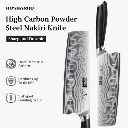 HOSHANHO Fillet Knife 7 Inch, Razor Sharp Boning Knife for Meat Poultry Chicken Cutting, Japanese High Carbon Powder Steel Fish Knife with Flexible Blade and Pakkawood Handle