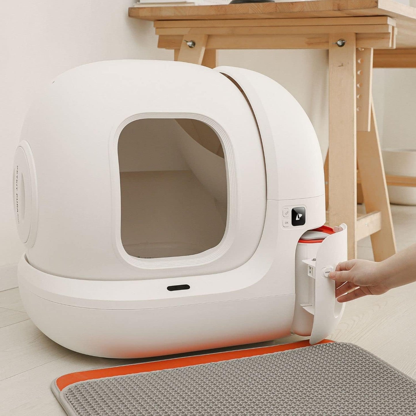 PETKIT Extra Large Self-Cleaning Cat Litter Box for Multi Cats - 76L, Automatic Strong Odor Eliminator, xSecure Integrated Safety Protection/APP Control Smart With Liner
