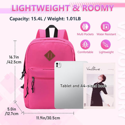 School Backpack for Kids,Lightweight Water Resistant Work Travel Backpack for Women Men Teens VONXURY