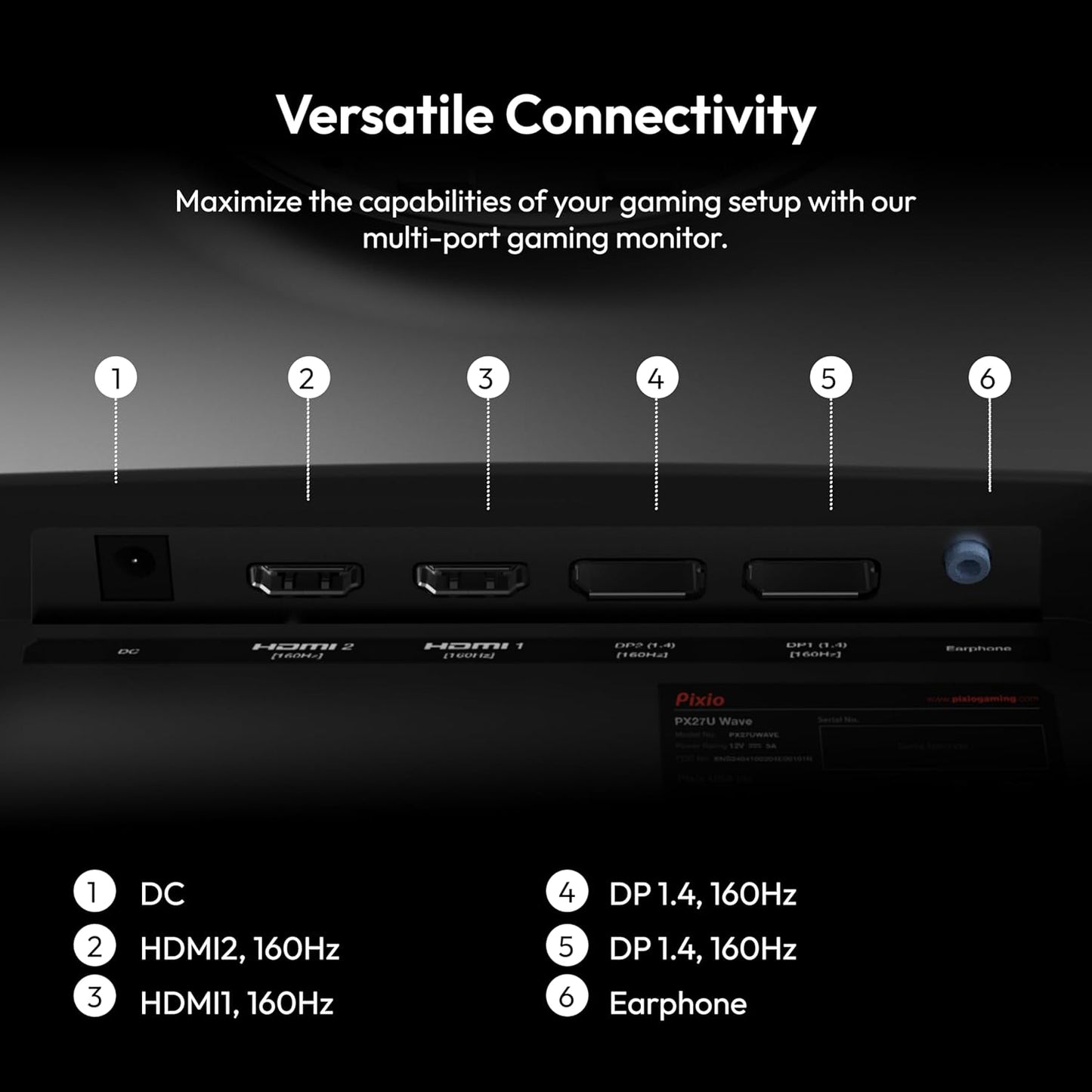 Pixio PX248 Wave 24 inch 200Hz Refresh Rate FHD 1080p Resolution Fast IPS Panel 1ms GTG Response Time Adaptive Sync Gaming Monitor with Adaptive Sync