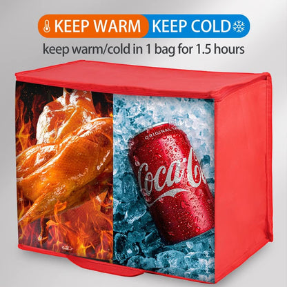 Purilite Select™ Insulated Food Delivery Bag – Extra Large Thermal Carrier for Hot &amp; Cold Food Transport