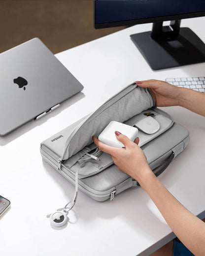 tomtoc 360 Protective Laptop Carrying Case for 16-inch New MacBook Pro M4/M3/M2/M1 Pro/Max 2024-2019, Water-Resistant Laptop Bag Sleeve with Accessory Pocket for The New Razer Blade 15