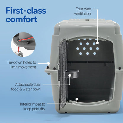 Petmate 00200 Sky Kennel for Pets from 25 to 30-Pound, Light Gray