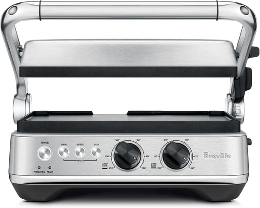 Breville BGR700BSS1BCA1 The Sear and Press Open Flat Grill, 10x12, Silver