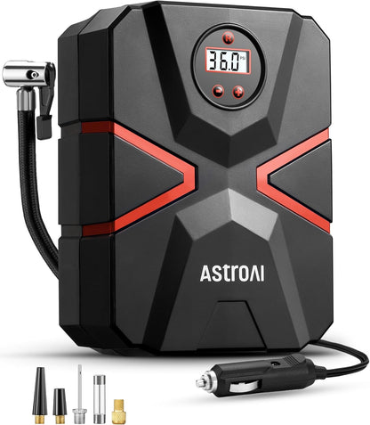 AstroAI Tire Inflator Air Compressor 12V DC, Digital Car Tire Pump 150 PSI, Preset Tire Pressure & Auto Shutoff, Electric Air Pump for Car Tyres, Bicycles, Other Inflatables