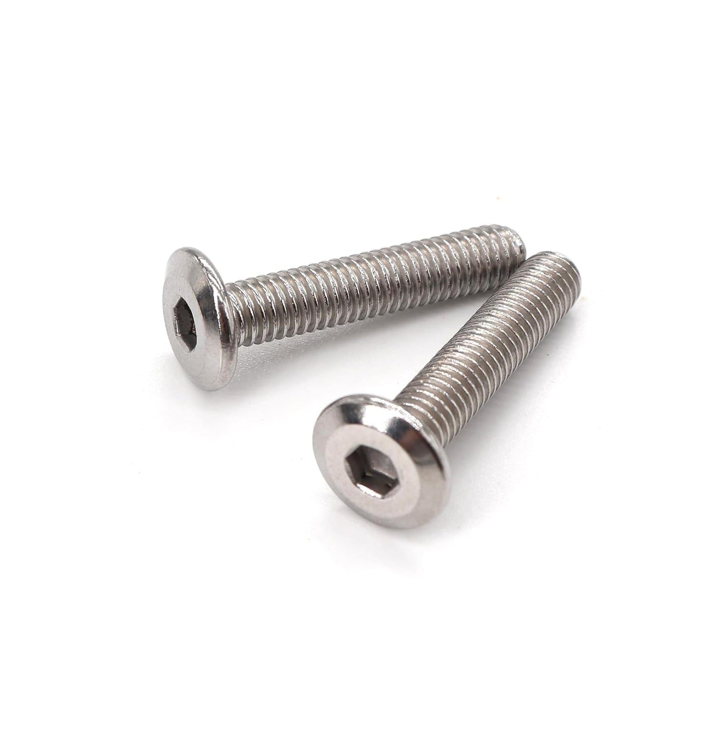 binifiMux 4pcs M10-1.25 x 70mm Serrated Flanged Hex Bolts Flange Hexagon Screws, Stainless Steel 18-8 (304), Plain Finish, DIN 6921
