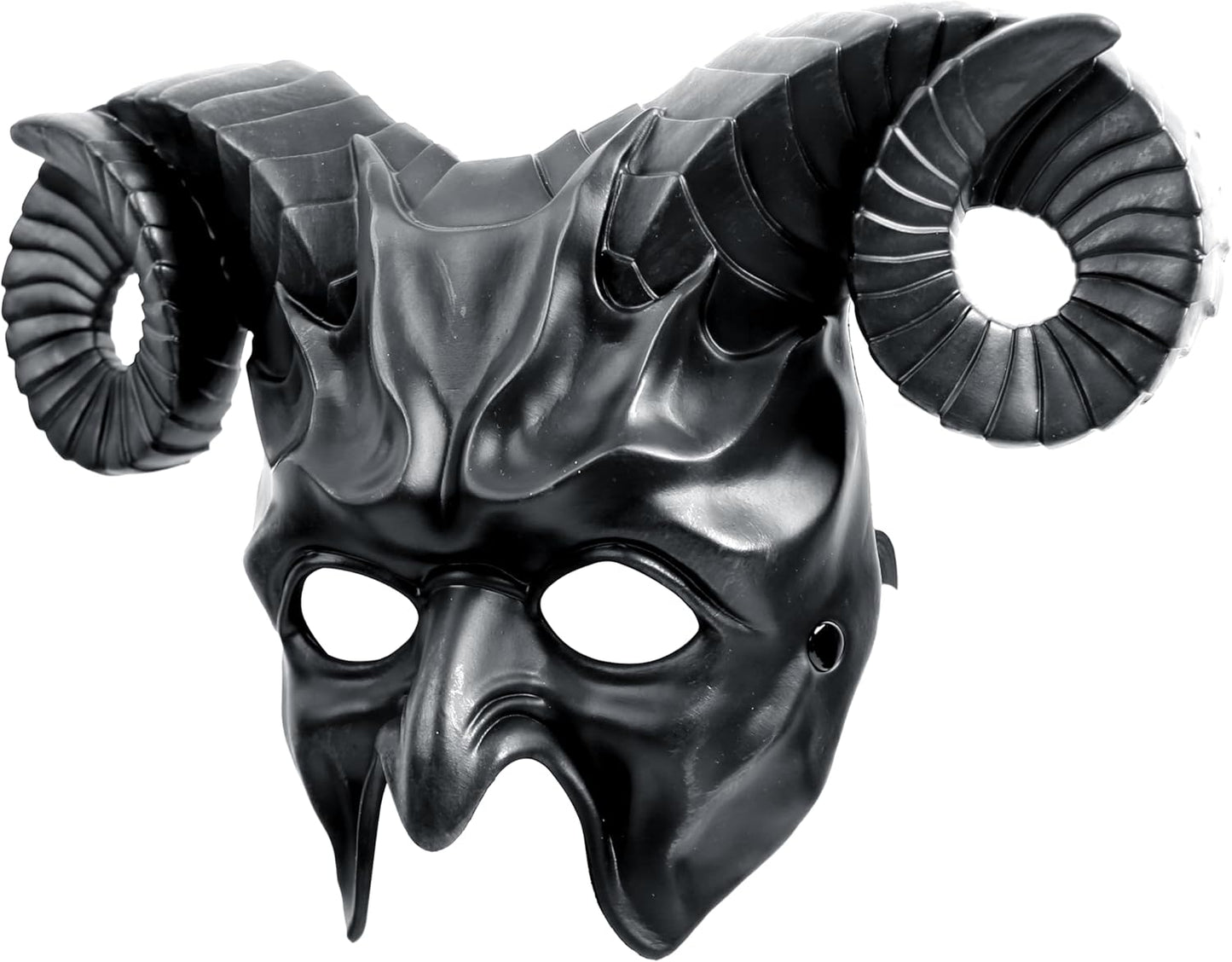 MCJC Devil Goat Horned Mask, Halloween Cosplay Props, Adult Half Face Masquerade Mask, 4 Colors