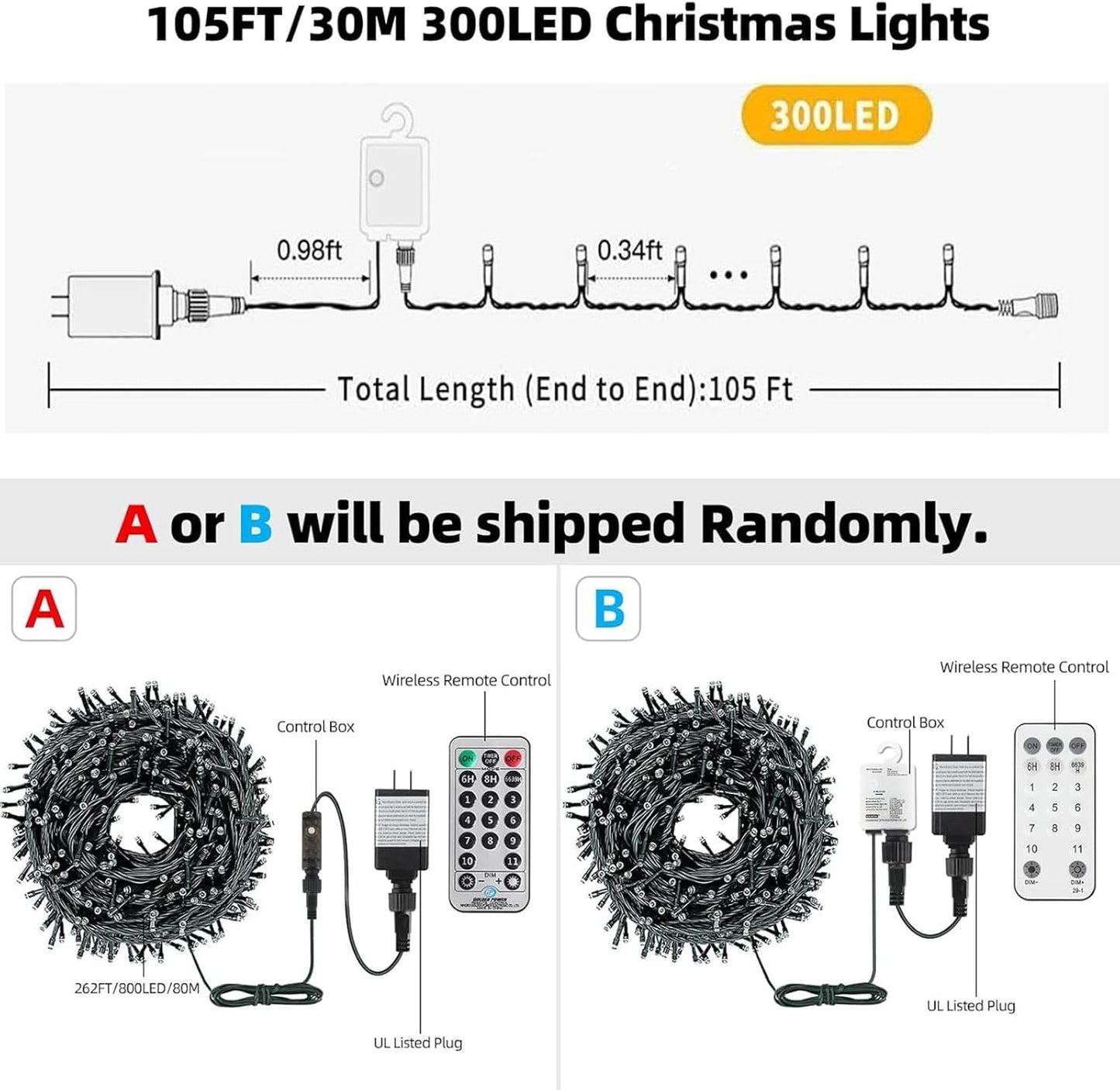 Tcamp 105FT 300 LED Purple Orange Halloween Decorations Lights Motion Activated Sync with 4 Scary Music, 6 Modes Halloween String Lights for Party Yard Outdoor Indoor Decor (3 Sets Connectable)