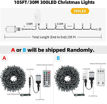 Tcamp 105FT 300 LED Purple Orange Halloween Decorations Lights Motion Activated Sync with 4 Scary Music, 6 Modes Halloween String Lights for Party Yard Outdoor Indoor Decor (3 Sets Connectable)