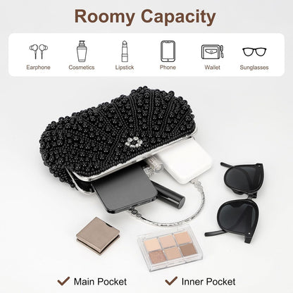 DTGN Clutch Purse Evening Clutch Bag Handbag Cross Body Bag for Women Formal Wedding Club
