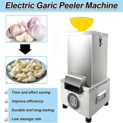 Electric Garlic Peeler Machine, Stainless Steel Garlic Peeling Tool for Home, Restaurant, or Canteen - Efficient Garlic Separator for Quick Peeling