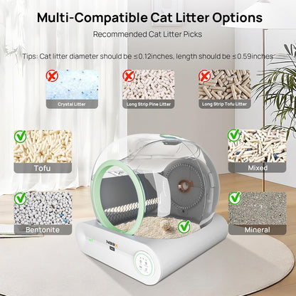 Self Cleaning Cat Litter Box – NBBX 2025 Upgraded Smart Odor-Control Robot with APP & Touch Panel | 65L Capacity, Auto Waste Removal & Deodorization | Ultra-Quiet Low Entry Box for Multiple Cats