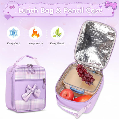 ACESAK Girls Backpack - 3PCS Backpack for Girls Cute School Backpacks for Girls Kindergarten