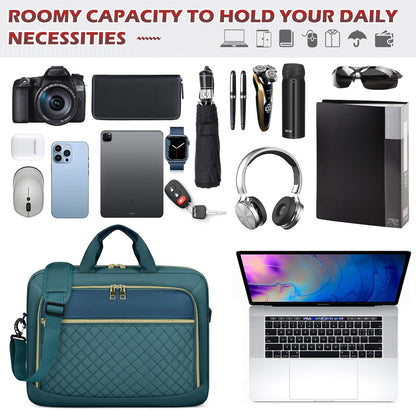 Laptop Bag 17 Inch Laptop Briefcase for Women Waterproof Computer Messenger Bag Professional Laptop Case for Business Work - PuriLite
