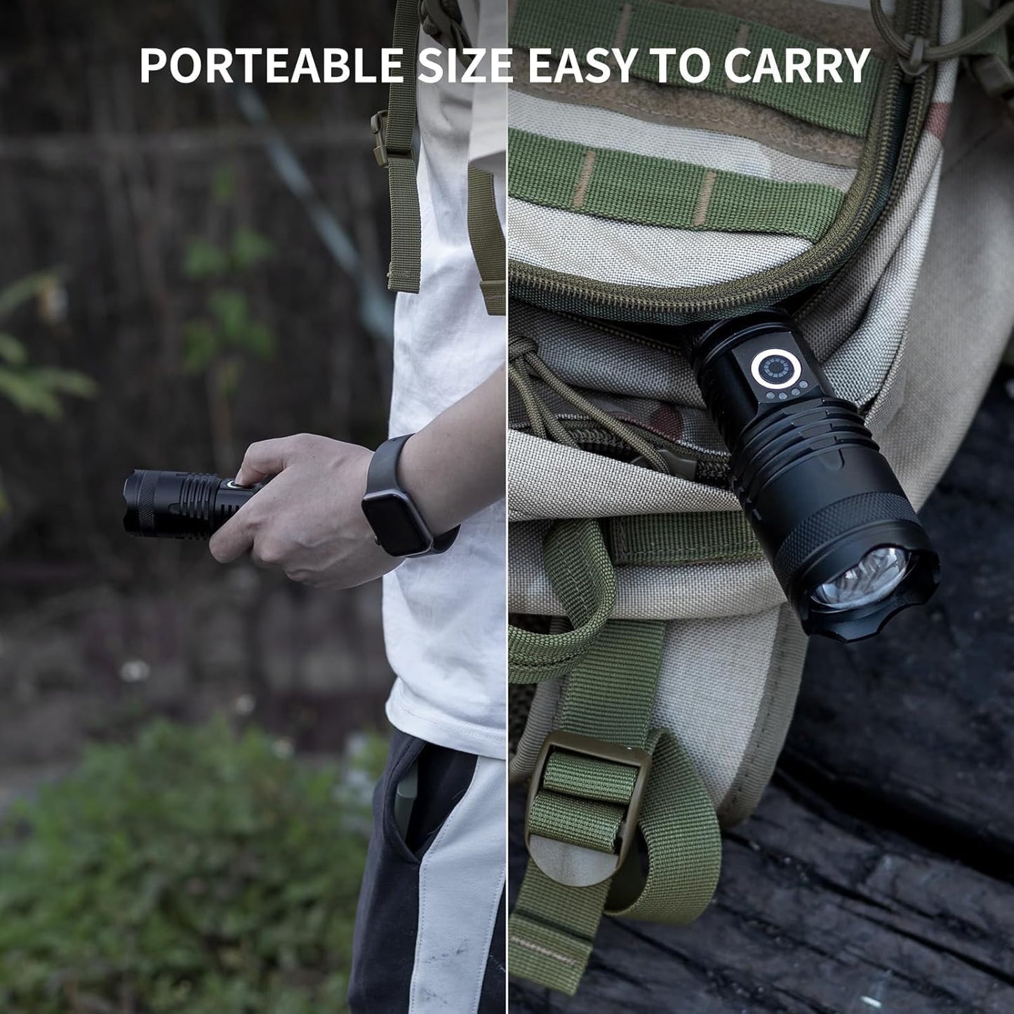 Rechargeable Flashlight 990000 High Lumens,Brightest LED Flashlights & 5 Modes,Powerful Flash Light,IPX6 Waterproof Super Bright Flashlight for Camping, Hiking