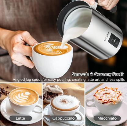 Secura Electric Milk Frother, Automatic Milk Steamer Warm or Cold Foam Maker for Coffee, Cappuccino, Latte, Stainless Steel Milk Warmer with Strix Temperature Controls