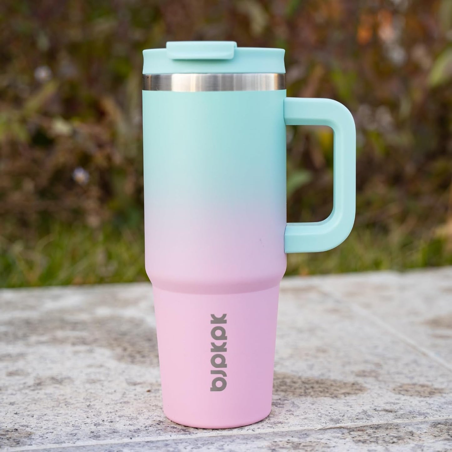 BJPKPK Tumbler with Handle and Straw 30oz Insulated Tumbler Cups with Lid Stainless Steel Travel Coffee Mug,Indigo Black