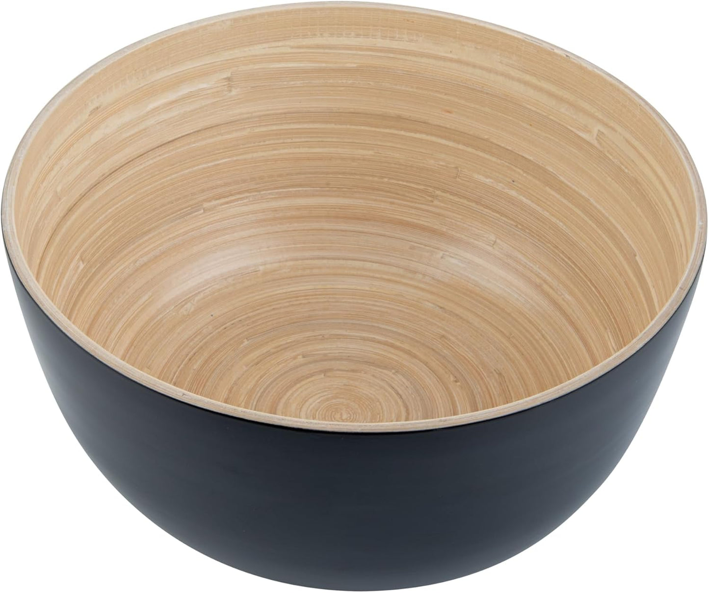 Restaurantware-Bambuddha 51 Ounce Extra Large Salad Bowl, 1 Heavy-Duty Round Salad Bowl - Sustainable, Reusable, Blue Bamboo Serving Dish, for Serving Salads, Fruits, and Appetizers