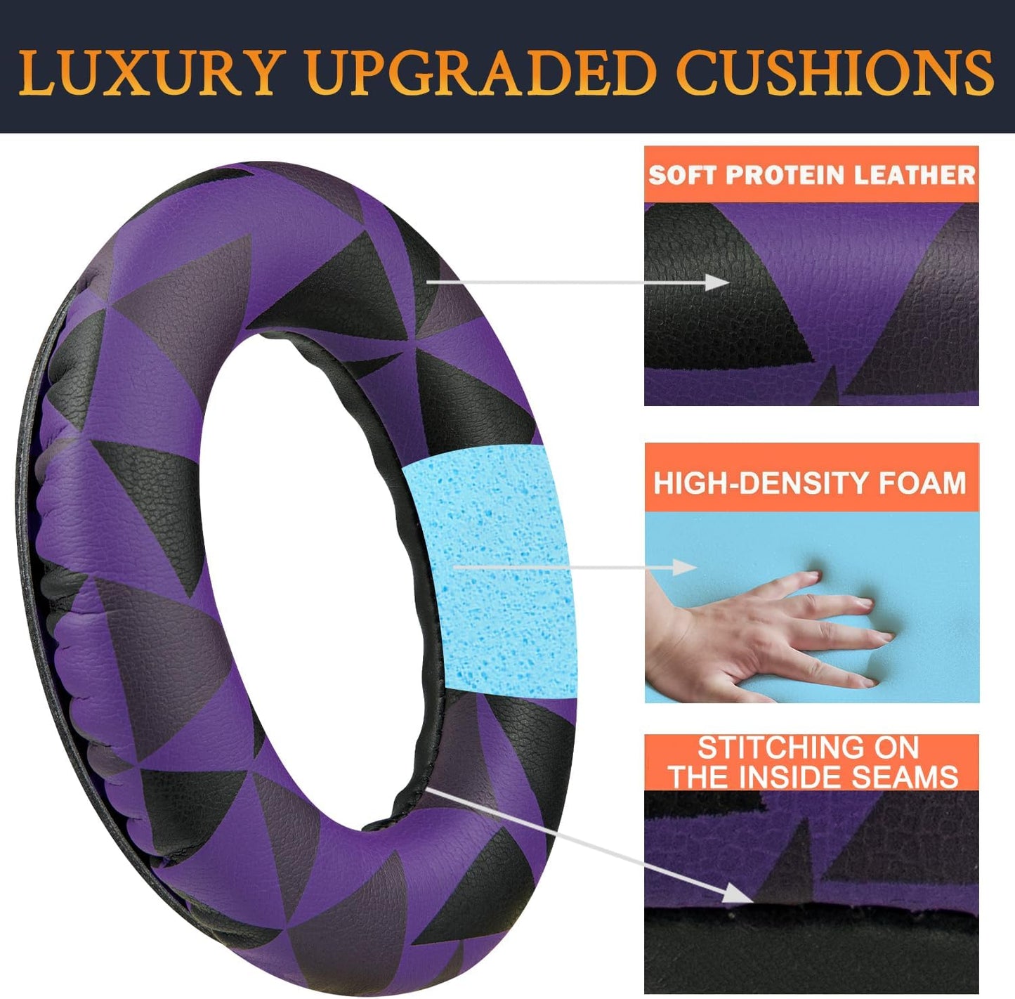 SoloWIT Earpads Cushions for Bose Headphones, Replacement Ear Pads for Bose QuietComfort 15 QC15 QC25 QC2 QC35/Ae2 Ae2i Ae2w/SoundTrue & SoundLink Around-Ear Series - QC25 PL Black&Blue