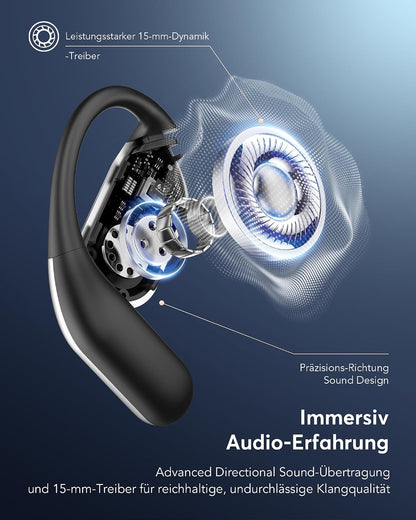 Real-Time AI Translation Earbuds - 198 Languages 3-in-1 Translating Device, Écouteurs traducteurs Anglais-français, Clear Voice Translation Headphones with Charging Case for Travel & Learning Black