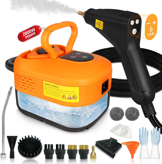 15-IN-1 Steam Cleaner Handheld6 Level Powerful Steam-2800W Powerful Motor