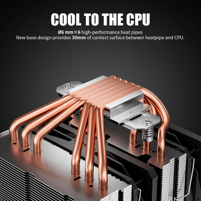 upHere D6SEC CPU Cooler, Intel LGA2011,LGA2066, LGA1700,AMD AM5/AM4/Ryzen 120mm,Dual Towers,5V ARGB