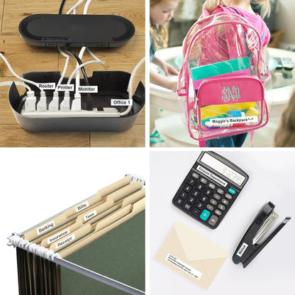 SUPVAN E10 Mini Bluetooth Label Maker Machine with 3 Tapes, Waterproof Label, Versatile App with 40+ Fonts and 600+ Icons, Inkless Labeler for Home, Kitchen, School, Office Organization, Green