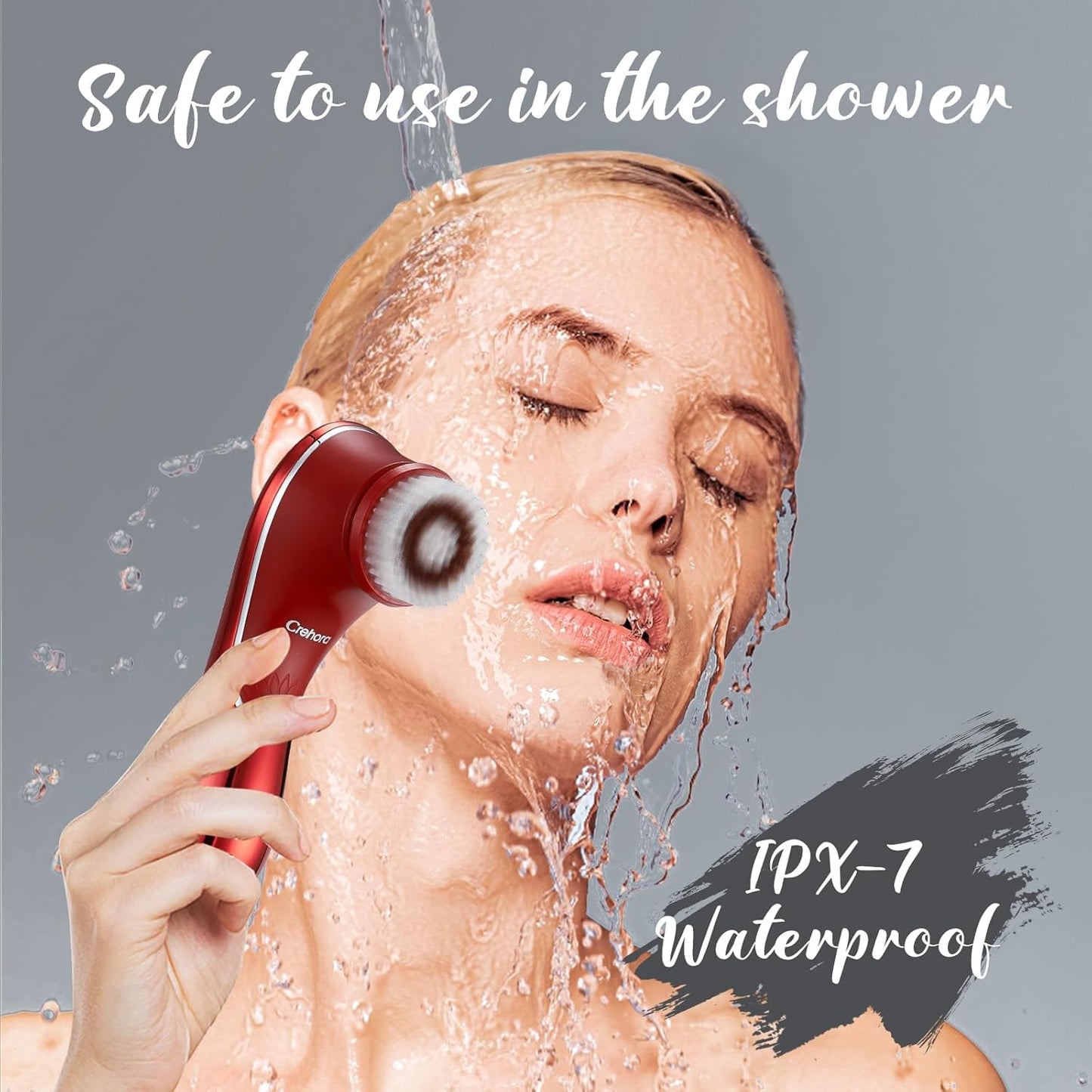 Facial Cleansing Brush, Face Scrubber Exfoliator, Face Scrubber Rechargeable IPX-7 Waterproof, Electric Face Scrubber, Electric Face Spin Brush for Exfoliating, Massaging and Deep Cleansing