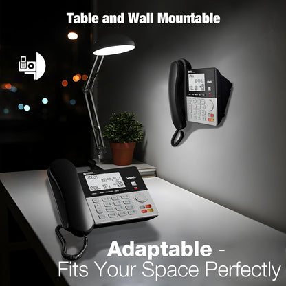 VTech DECT 6.0 1-Handset Corded/Cordless Phone for Home with Answering Machine, Call Blocking, Caller ID, Large Backlit Display, Duplex Speakerphone, Intercom, Landline Line-Power: VG208