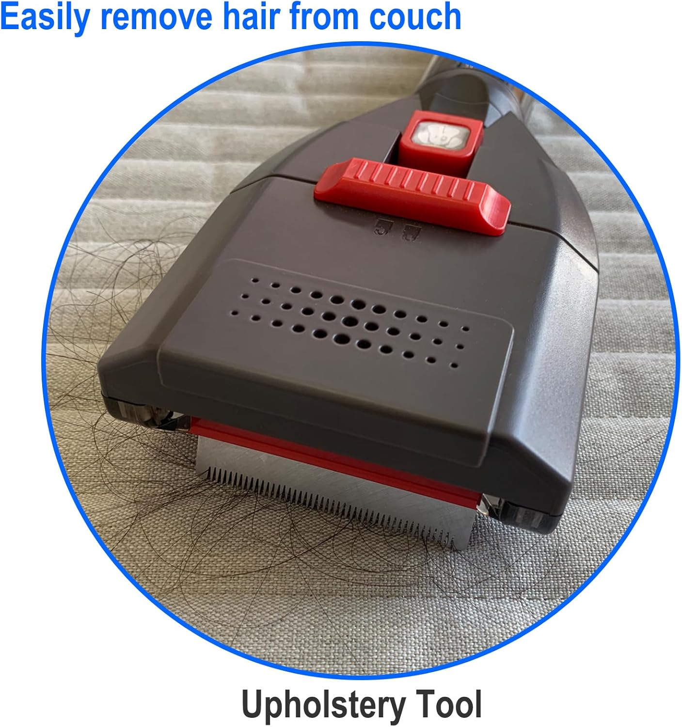 Kodahome Dog Hair Brush Vacuum Attachment for Shedding Grooming, Pet Groom Tool Kit for Most Vacuum Brands, Deshedding Removal Comb with Extension Hose and Universal Adapters